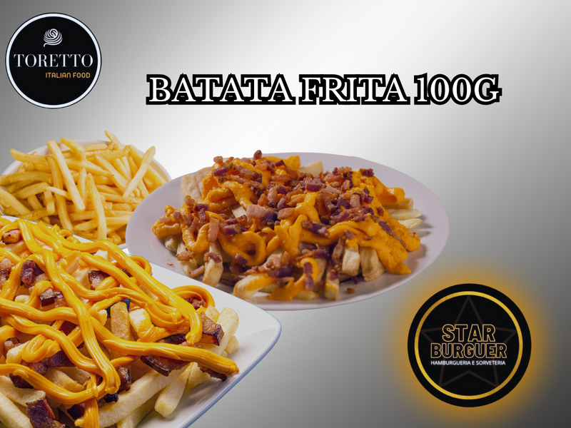 Batata frita com cheddar e bacon