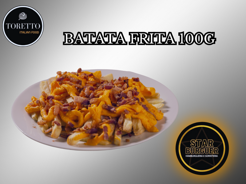 Batata frita com cheddar e bacon