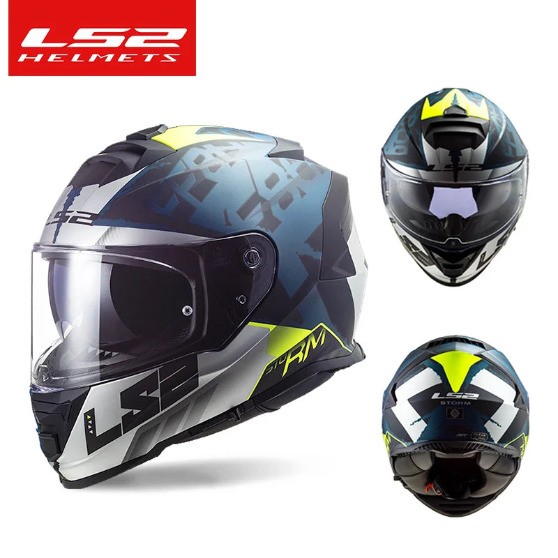 Capacete de motocicleta original LS2 FF800 ls2 STORM full face capacetes kaciga casco moto capacete com sistema antiembaçante