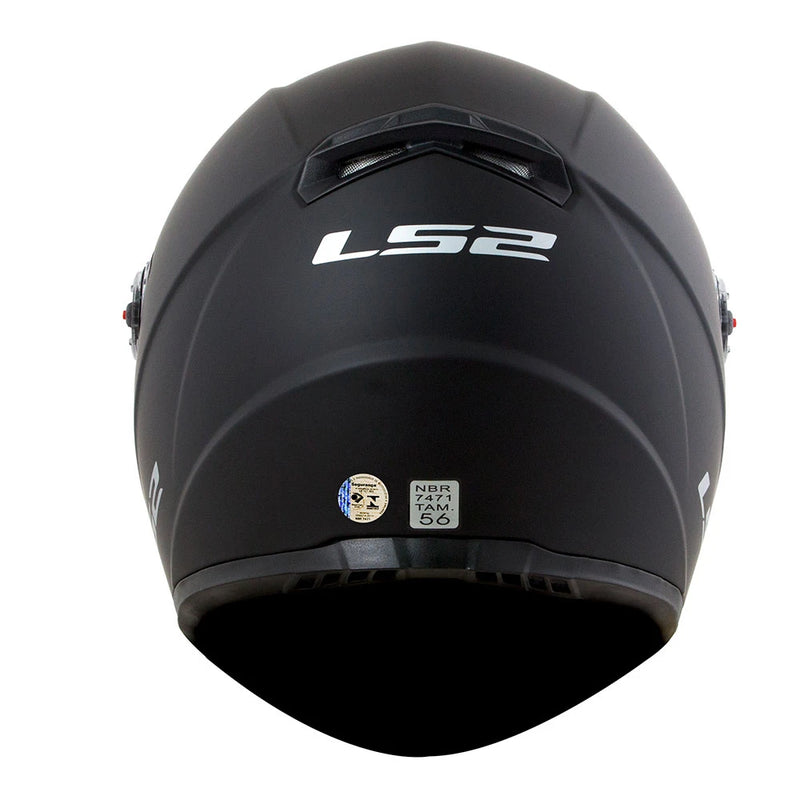 Capacete Ls2 Ff358 Monocolor Preto Fosco Motocicleta Fosco