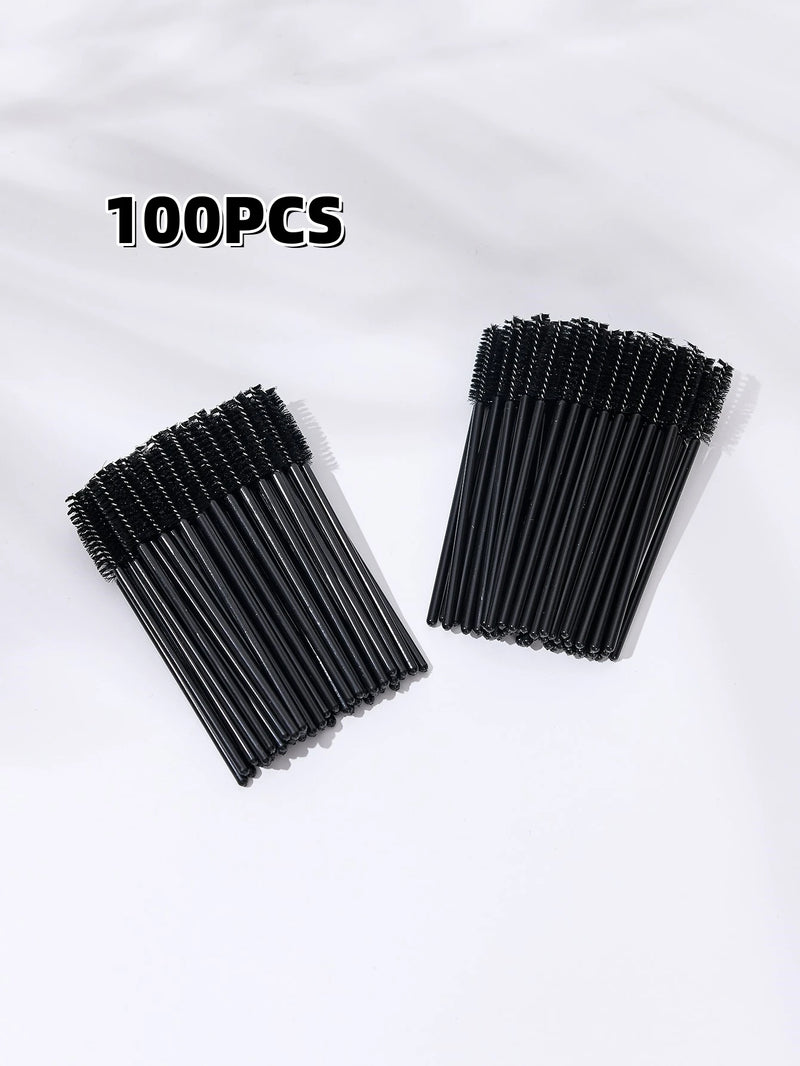 100PCS Pincéis de cílios Pincéis de maquiagem Descartáveis Varinhas de rímel Aplicador Spoolers Cílios Pincel cosmético, ferramenta de extensão de cílios