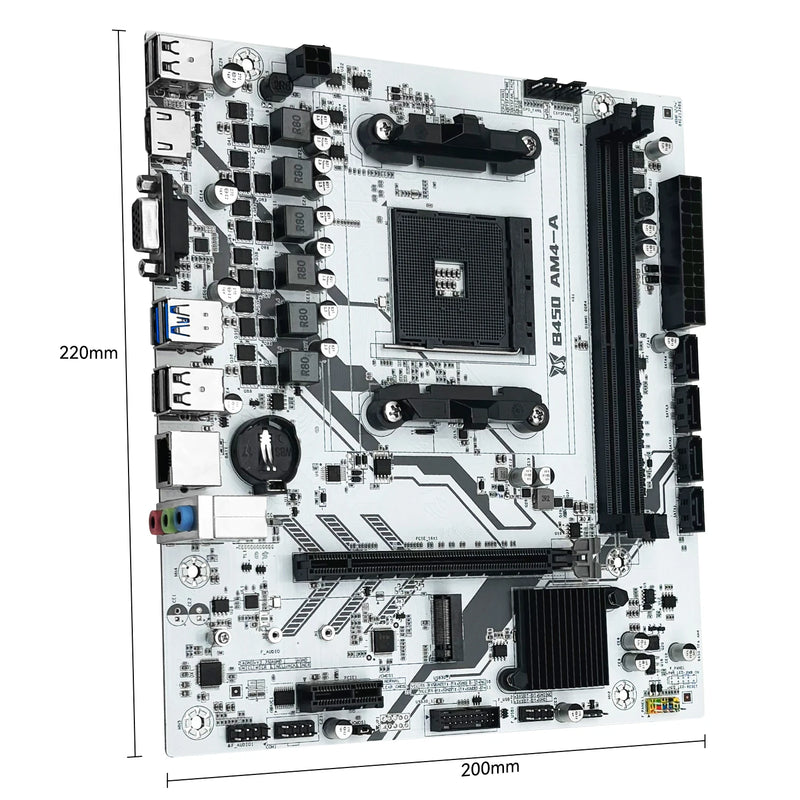 Placa-mãe MACHINIST B450 Processador AMD Dual-channel DDR4 Memória AM4 Placa-mãe M.2 NVME (Suporta CPU Ryzen 5500 5600 5600G)