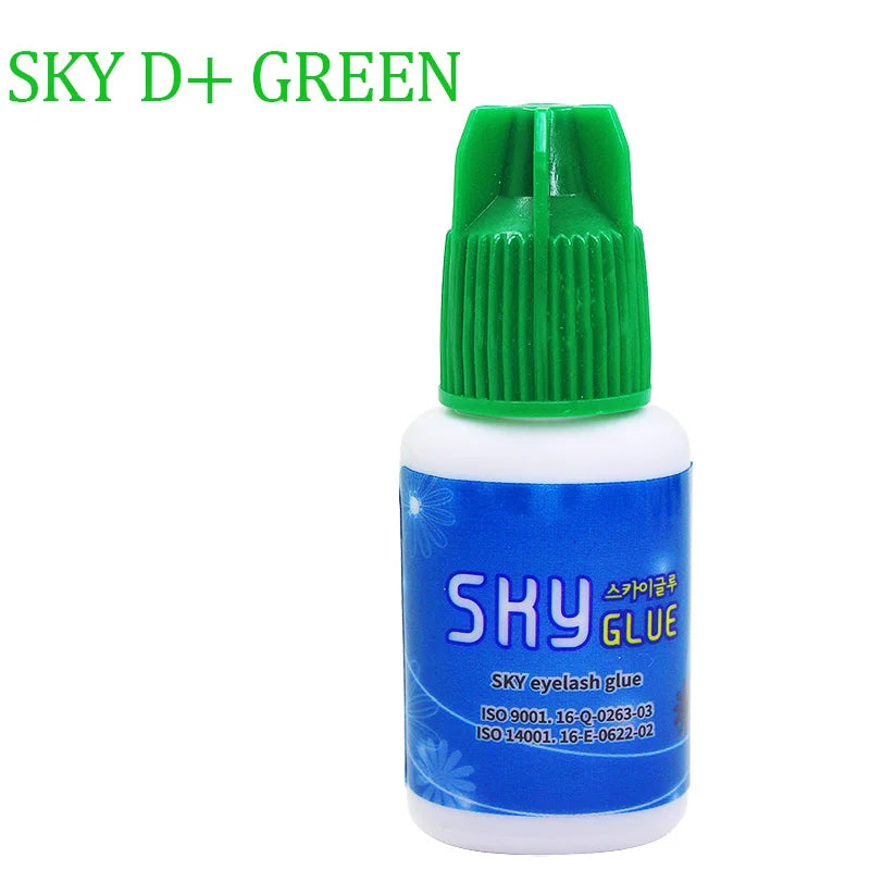 1 Frasco SKY Cola para Extensões de Cílios 5ml Original Sky S+ Preto Vermelho Azul Cap Cola para Cílios Postiços Sky TD Cola Transparente Fornecedor