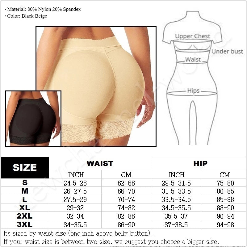 WECHERY Shapewear Calcinha Acolchoada Feminina Modelador De Bumbum Lifter Trainer Butt Hip Enhancer