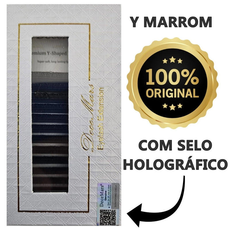 Cílios Y Marrom Decemars Curvatura D Volume Brasileiro Alongamento Mix Individual Extensão De Cilios